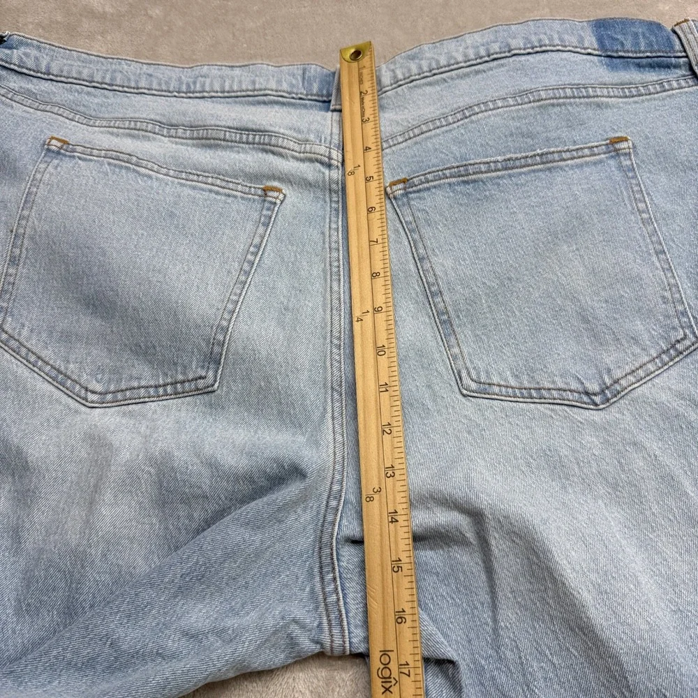 Abercrombie & Fitch The 90s Straight Jeans Womens 24 Short Light Wash Distressed